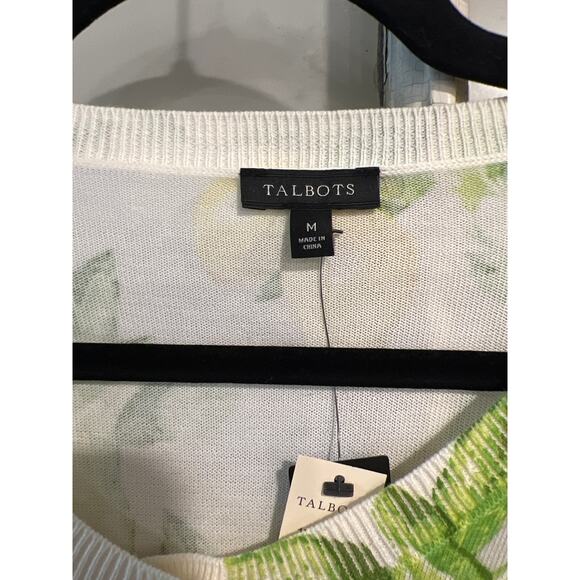 NWT Talbots size medium cardigan sweater with lemons - Picture 2 of 3